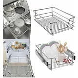 Teleskopschublade Küchen Organizer Schrankauszug Küchenschublade, Küchenschrank Regal Einsatz Schlafzimmerschublade Schrankkörbe für