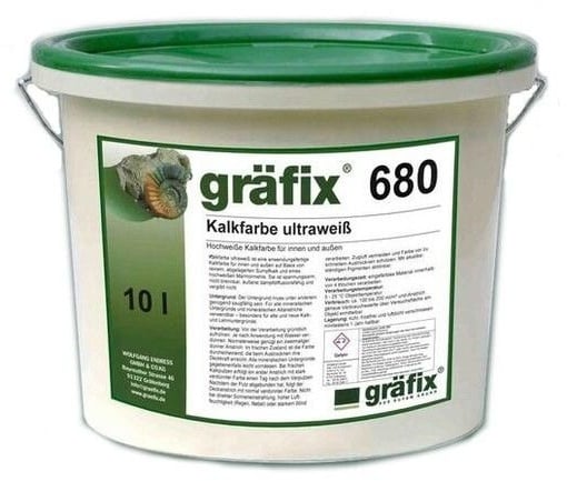 gräfix 680 Kalkfarbe ultraweiß - 10 l Eimer