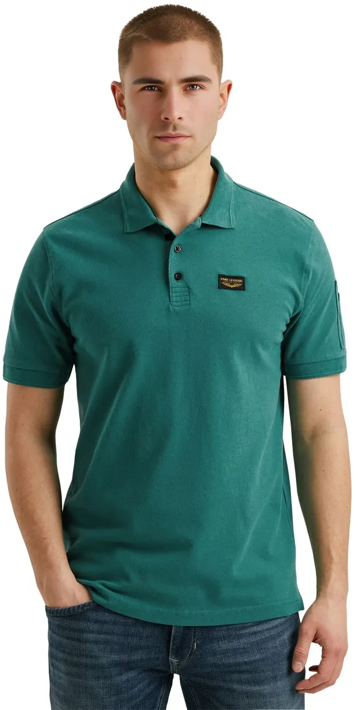 PME Legend Herren Poloshirt TRACKWAY Regular Fit 6072 Piquant Grün S