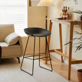 Möbel Kraft Barhocker 4er-Set 42 x 82 cm Schwarz