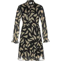 bonprix Chiffon Kleid, schwarz, 42