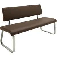 MCA Furniture Sitzbank Braun, Edelstahl, Metall, Kunststoff, 175x86x59 cm