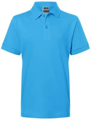 Kinder Poloshirt Classic JN070K, aqua-blau, Größe L - blau - L