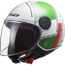 LS2 Sphere Lux FIRM Gloss White Green Red, S