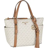 Michael Kors Sullivan Small Conv TZ Tote MK Signature in Vanilla/Acorn (6.6 Liter), Handtasche