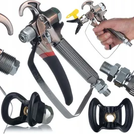 rosfix Spritzpistole für Rosfix TurboJet TJ1 Lackiergerät + Rosfix Ultra Sprühdüse Modell 513, 517, 519
