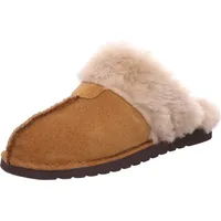 Rohde Damen Hausschuh Leder Pantoffel Lammfell Arabba 7050, Größe:39 EU, Farbe:Mehrfarbig - Braun - 39
