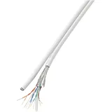 TRU Components Duplex-Netzwerkkabel CAT 6 SF/UTP 4 x 2 x 0.196 mm2 Weiß 50 m