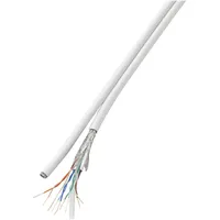 TRU Components Duplex-Netzwerkkabel CAT 6 SF/UTP 4 x 2 x 0.196mm2 Weiß 50 m