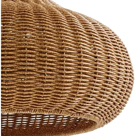 LUCANDE Außenleuchte Holz 100 x 30 x 24 cm 2-flg. beige, Rattan