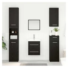 vidaXL Waschbeckenunterschrank Schwarz Eichen-Optik 38,5 x 41 x 48 cm