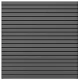 BM Massivholz Aluminium Zaunelement 180 x 180 cm grau 2 St.