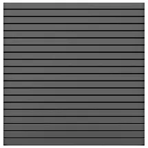 BM Massivholz Aluminium Zaunelement 180 x 180 cm grau 2 St.