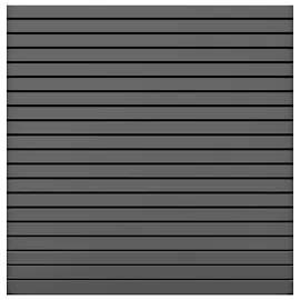 BM Massivholz Aluminium Zaunelement 180 x 180 cm grau 2 St.