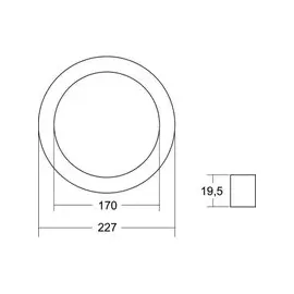 Brumberg Frontring schwarz rund - Ø 225 mm