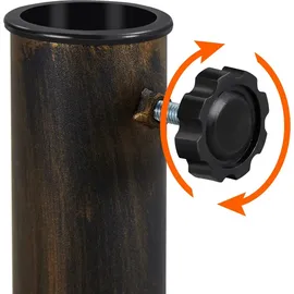 Yaheetech Schirmständer Metall bis 48 mm Bronze