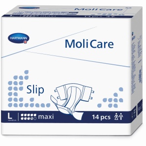 MoliCare® Slip Maxi, Inkontinenzslip, 9 Tropfen, Zur Anwendung bei schwerster Inkontinenz, 1 Beutel = 14 Stück, Größe L/3, Bauchumfang 120 - 150 cm