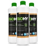BiOHY Creme Seife Hautfreundliche Waschlotion, Phosphatfreie Handseife rückfettende Seifencreme 3er Pack (3 x 1 Liter Flasche)