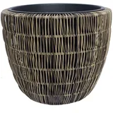 Trendline Polyrattan Pflanztopf Ø 44 x 36 cm braun mit Einsatz