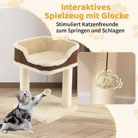 Costway Kratzbaum Klein 38 x 38 x 51 cm beige