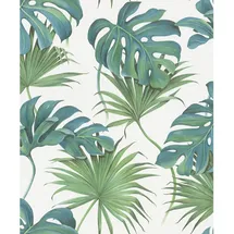 Schöner Wohnen Leaves weiß-grün