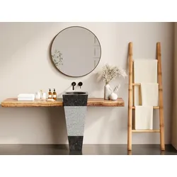 Standwaschbecken - Marmor  - Schwarz/Grau - MIDO