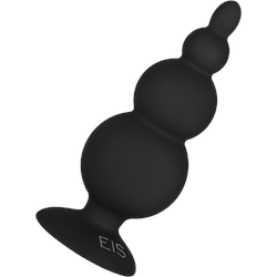 Voluminöser Silikon-Analplug, 12 cm, schwarz