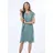 GOLDNER Etuikleid Abendkleid Chiffonüberwurf Grün 24