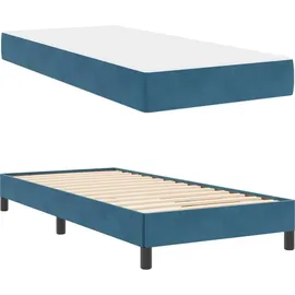vidaXL Boxspringbett 100 x 200 cm Dunkelblau