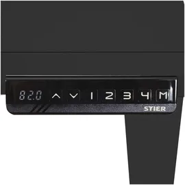 STIER OFFICE Schreibtisch TSR 140x80cm Schwarz