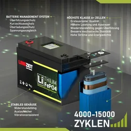 LANGZEIT Batterien LANGZEIT Lithium Batterie 50Ah 12V