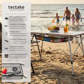 Tectake Campingtisch Bastian Silber
