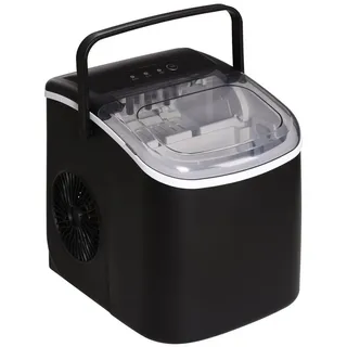 Homcom Eiswürfelmaschine, 12 kg/24h, 9 Eiswürfel in 6-12 Minuten, Selbstreinigender Eiswürfelbereiter mit Griff, Eisschaufel und Korb Ice Maker für Küche, RV, Camping