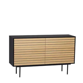 WoodMan Stripe 140 x 84 x 40 cm Schwarz