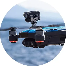 Roboterwerk LED Beleuchtung neigbar für DJI Spark schwarz/silber
