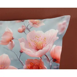 Muller Textil Sartre Blumen Grau 135 x 200 cm + 2 x 80 x 80 cm