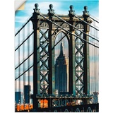 Artland Wandbild »New York Manhattan Bridge«, Brücken, (1 St.), blau