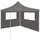 vidaXL Pavillon-Seitenwand mit Fenstern 4 x 2 m Anthrazit
