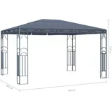 vidaXL Pavillon 400 x 300 cm Anthrazit