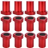 Behogan 20mm Bankhaken: 12 Stück Aluminiumlegierung Bank-Hundeklemme, Bench Dog, Rote Holzbearbeitungstisch Spannbacken, hobelbank werkbank Zubehör, für 20 mm Hundeloch (20 mm, rot)