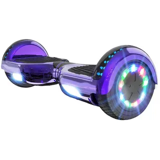 GeekMe Balance Scooter mit Bluetooth-Lautsprecher, Schöne LED-Leuchten, Hoverboard für Kinder, 15,00 km/h lila