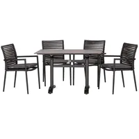 ACAMP New Jersey Garten-Essgruppe 5-tlg. Tisch Acaplan 120 cm anthrazit