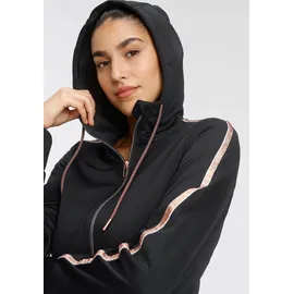 H.I.S. Trainingsanzug H.I.S, Damen, Gr. 42, rosa (schwarz, rose, gold), Obermaterial: 94% Polyester, 6% Elasthan, Basic schmal, Sportanzüge Trainingsanzug, Softes, schnell trocknendes Stretchmaterial für hohen Komfort