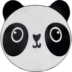 Beliani, Kinderteppich, Kinderteppich Pandamotiv schwarz / weiß ⌀ 120 cm Kurzflor PANDA (Ø 120 cm)