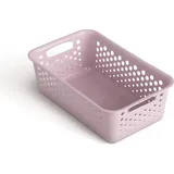 ProHome Aufbewahrungskorb modularer Kunststoffkorb mit Griffen 25 x 16 x 8 cm rosa