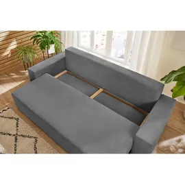 SUN GARDEN Schlafsofa 240x95x74 cm mit Stauraumfunktion und Kissen