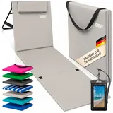 Detex Gartenliege, Strandliege mit Verstellbar Rückenlehne Strandliege Klappbar Tragegurt beige