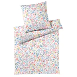 ELEGANTE Gentle Floral Blau 135 x 200 cm + 80 x 80 cm