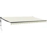 vidaXL Elektrische Markise mit Kurbel Creme 5x3 m