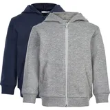 MINYMO Sweat Jacke Hell Grau Melange 110